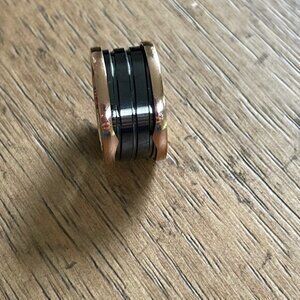 Sterling Silver Rose Gold Plated Spin Ring